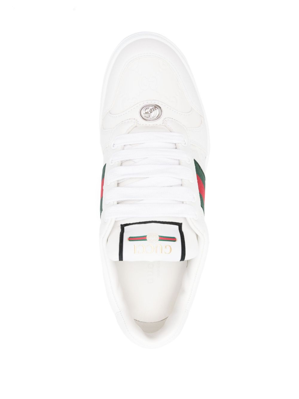 GUCCI Luxe Leather Panelled Sneakers for Women - Size Down Recommended