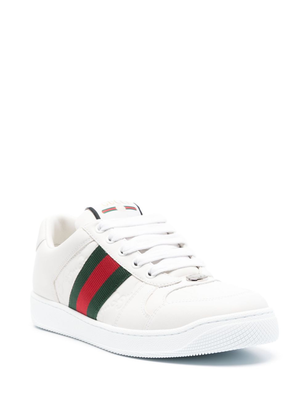 GUCCI Luxe Leather Panelled Sneakers for Women - Size Down Recommended