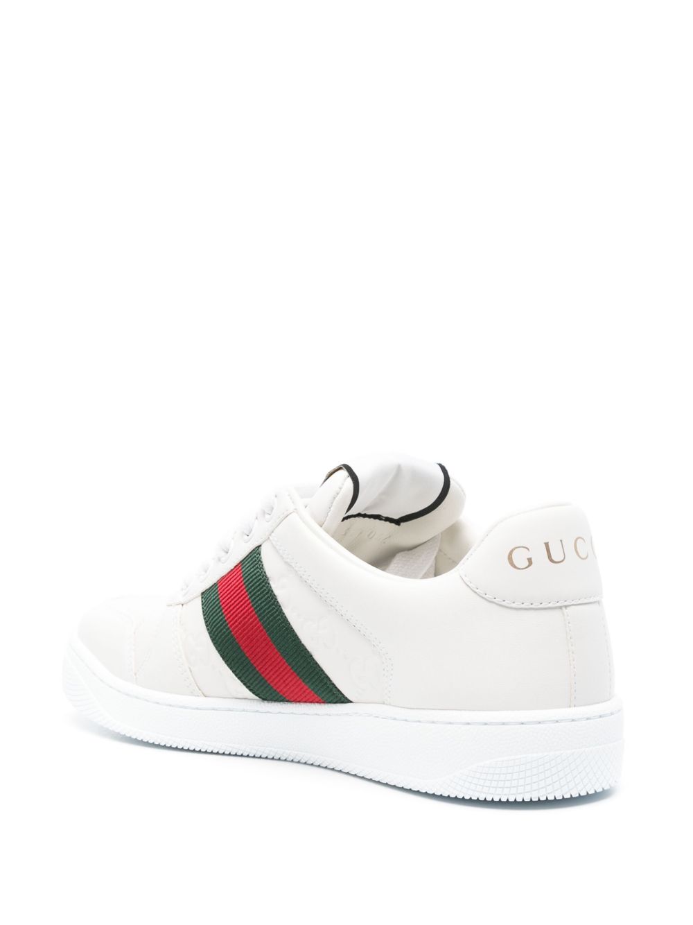 GUCCI Luxe Leather Panelled Sneakers for Women - Size Down Recommended