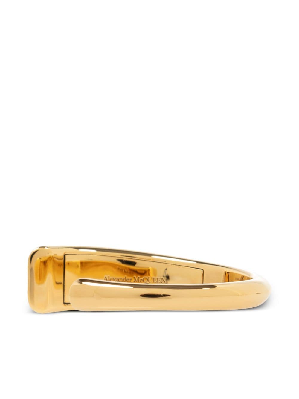 ALEXANDER MCQUEEN Engraved Logo Open Cuff Bracelet