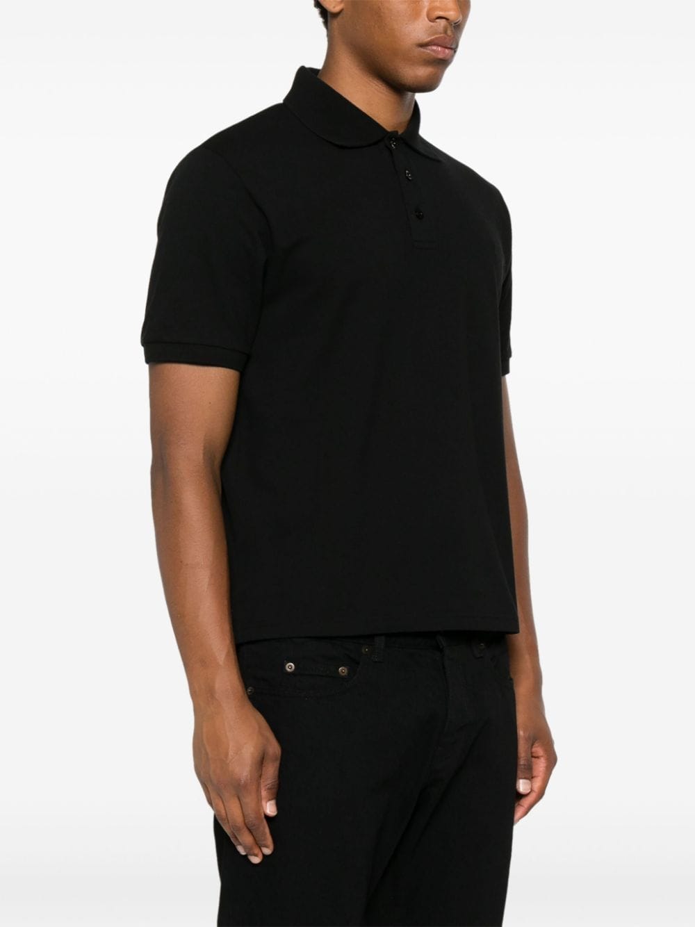 SAINT LAURENT Cassandre Regular Fit Polo - Size L