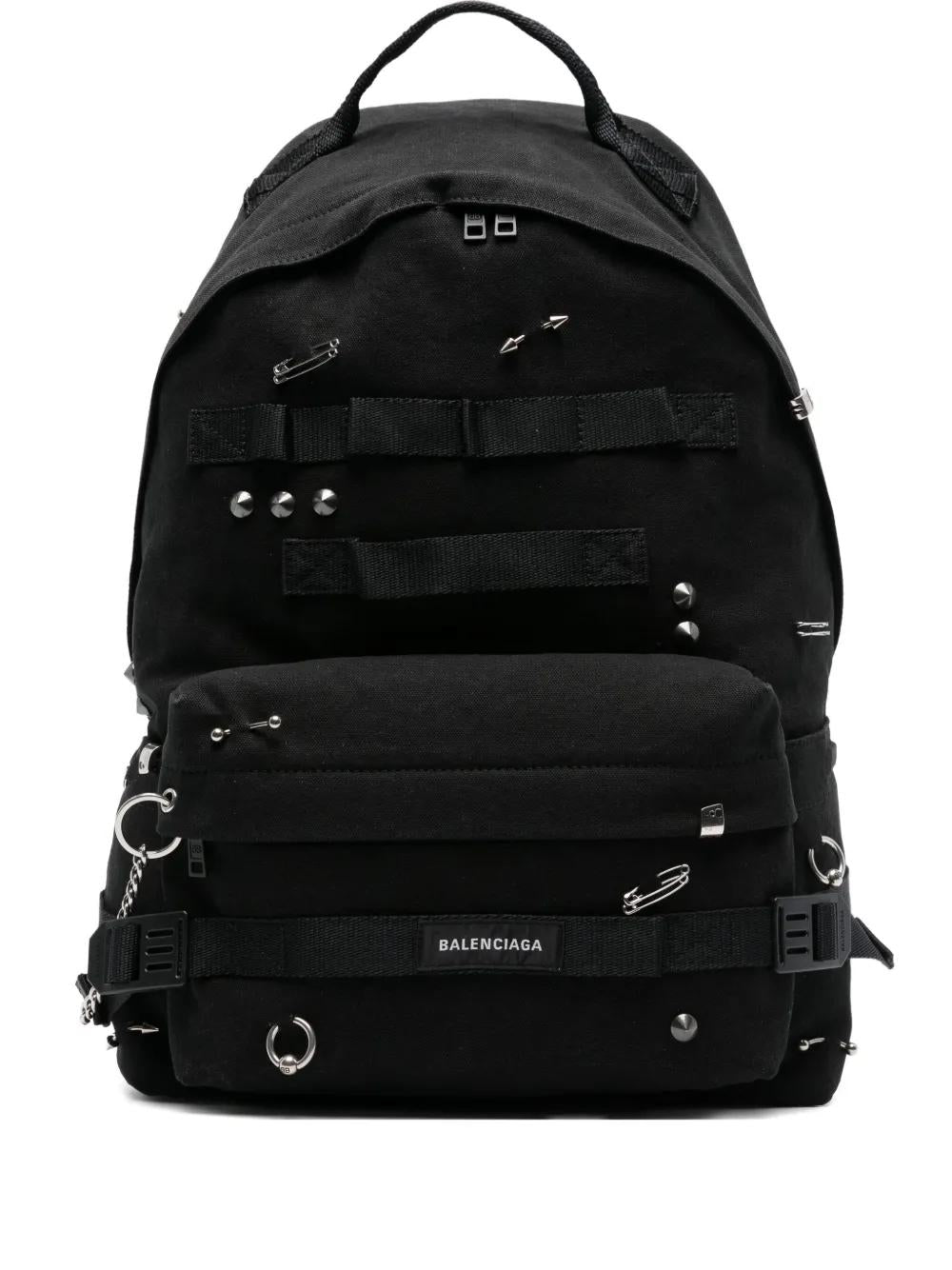 BALENCIAGA Medium Safety-Pin Embellished Backpack