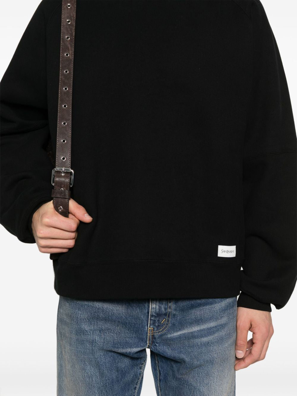 SAINT LAURENT Oversized Sweatshirt with Cut-Out Details