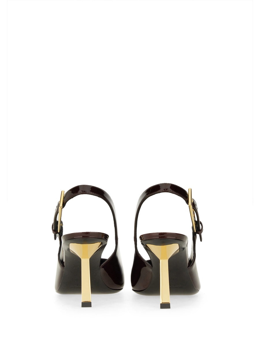 SAINT LAURENT Chic Leather Heels for Effortless Elegance