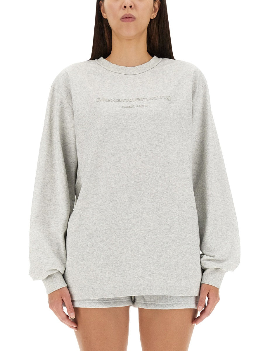 ALEXANDER WANG Logo Sweatshirt - Regular Fit, Size S