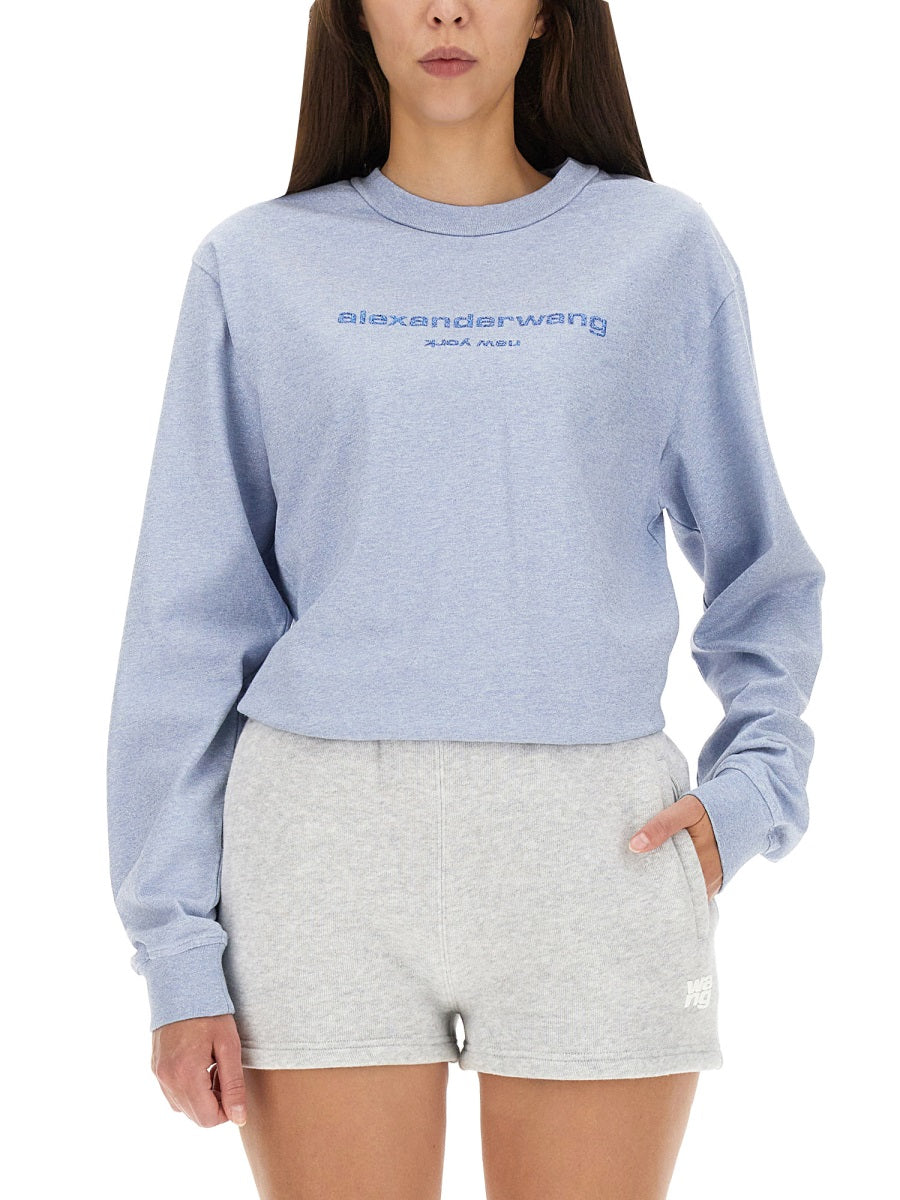 ALEXANDER WANG Regular Fit Logo Sweatshirt - Size S