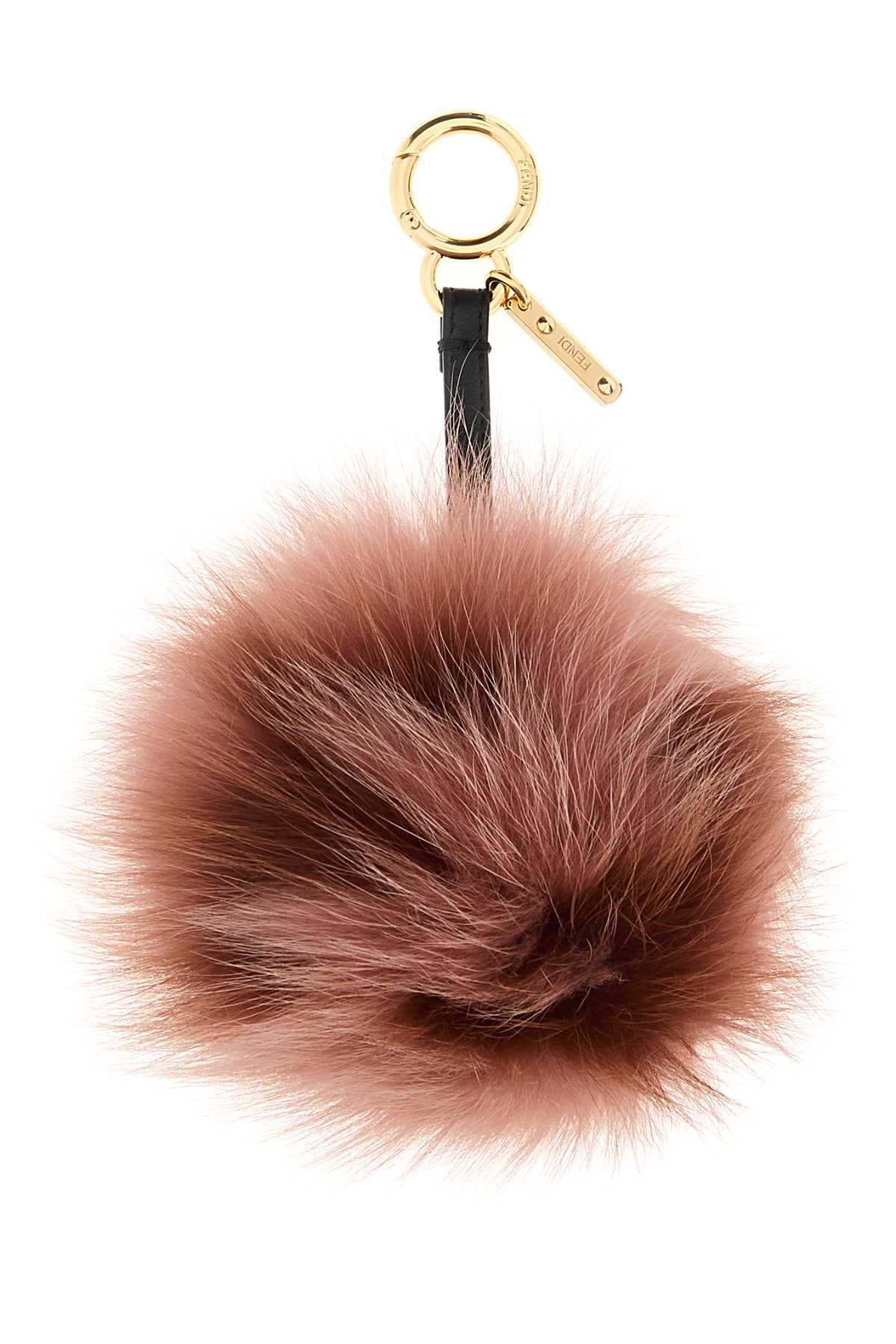 FENDI Antiqued Mini Fur Pompom Key Ring
