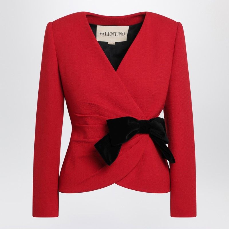 VALENTINO Wool Jacket with Bow