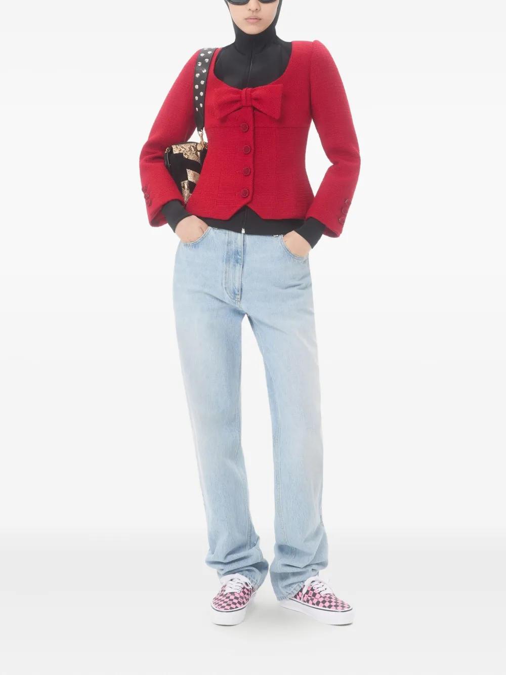 VALENTINO Mid-Waist 5-Pocket Cotton Jeans