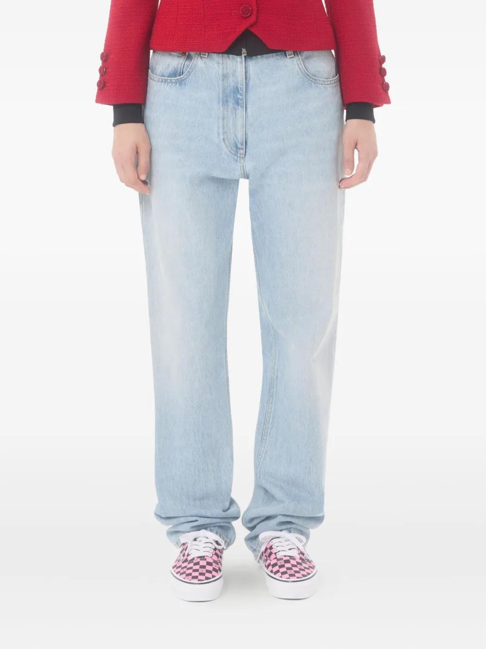 VALENTINO Mid-Waist 5-Pocket Cotton Jeans