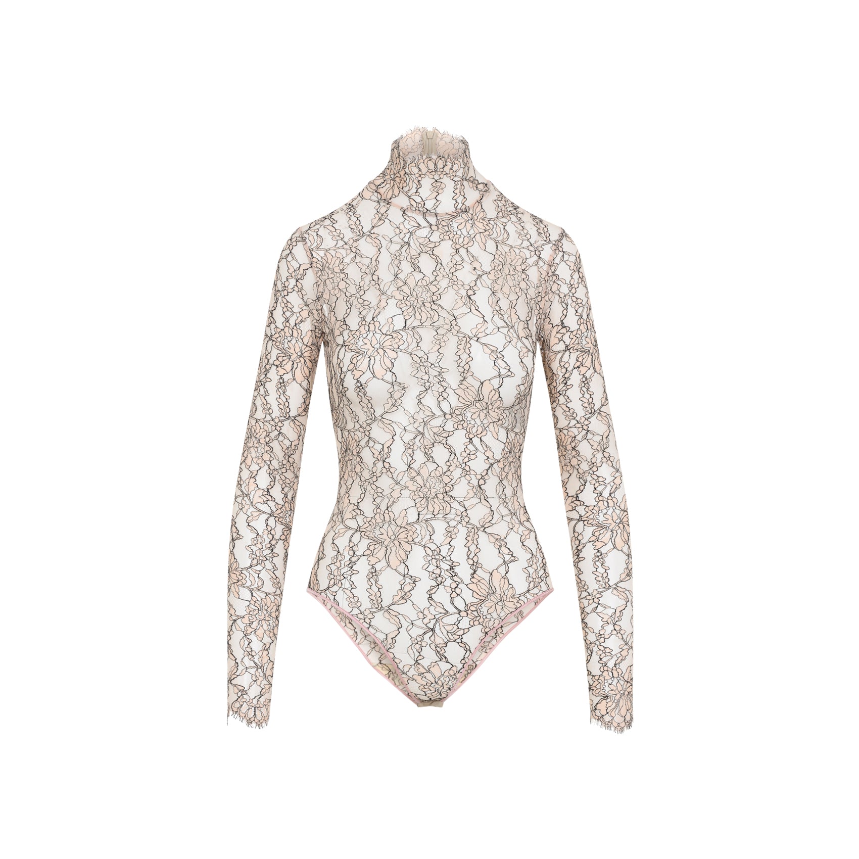 VALENTINO Long Sleeve Rebrodé Lace Polyamide Body