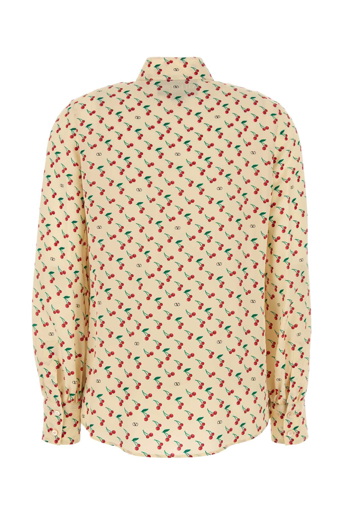 VALENTINO GARAVANI Cherry-Print Silk Crepe Shirt - Size IT 40