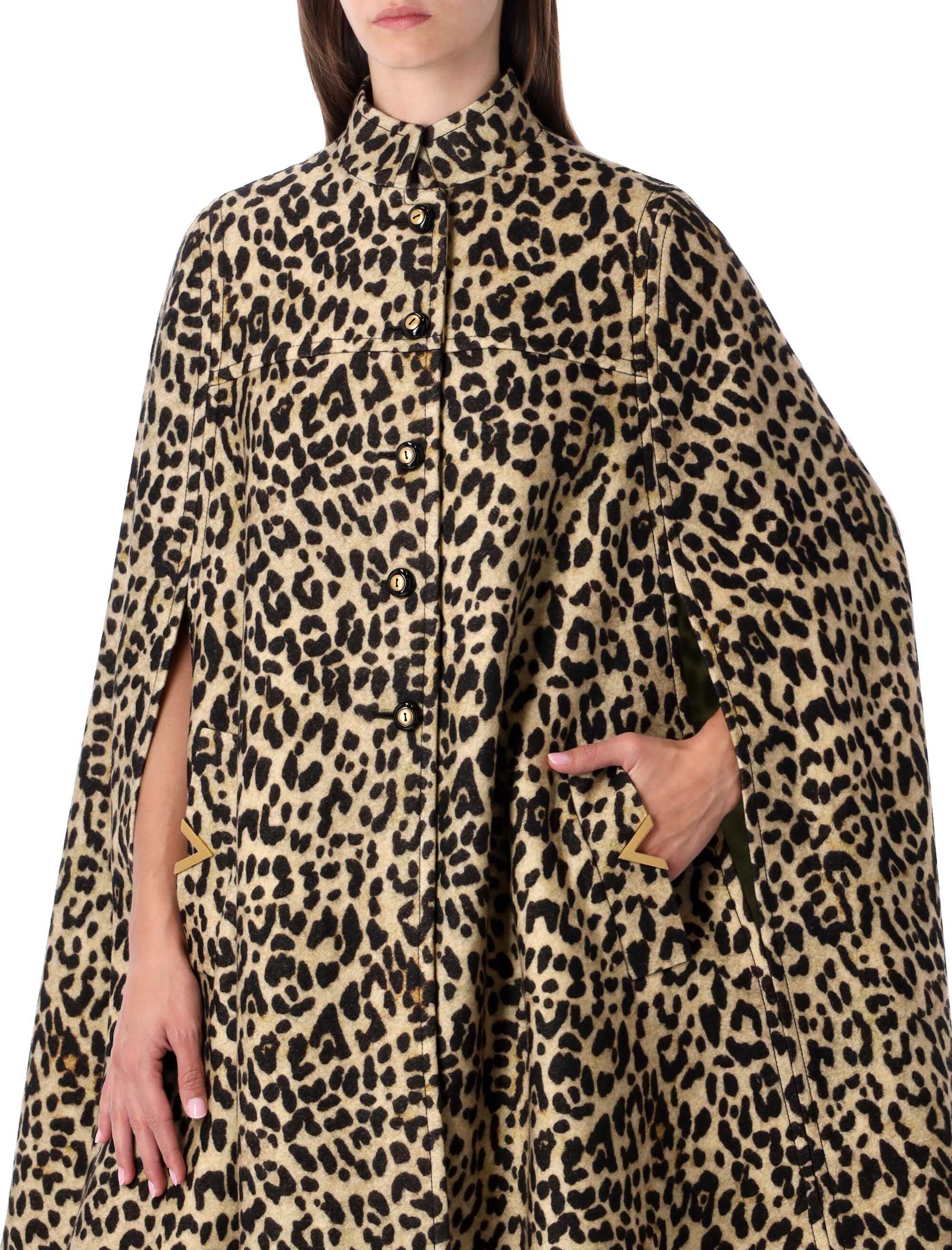 VALENTINO GARAVANI Printed Wool Cape for Women - Fall/Winter 2025
