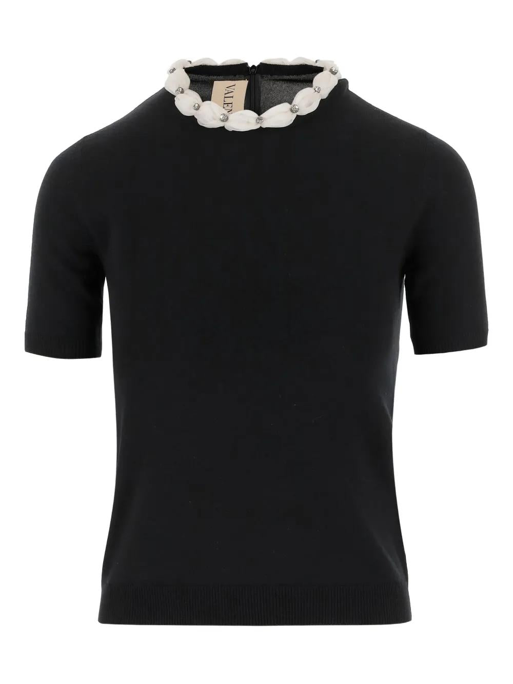 VALENTINO Embellished-Collar Sweater