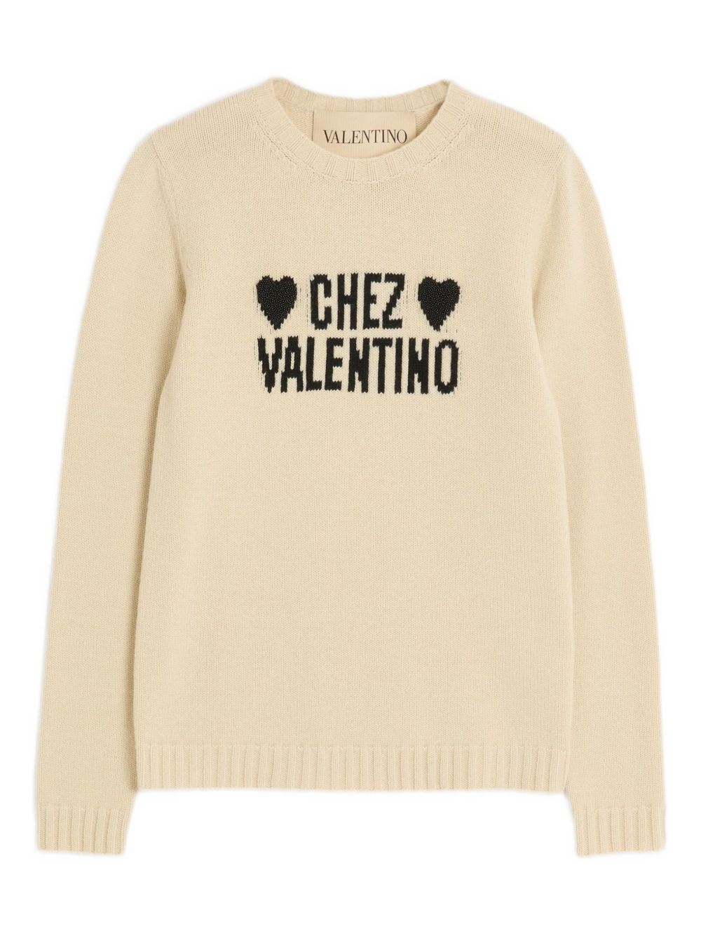 VALENTINO GARAVANI Embroidered Crew Neck Sweater - Women's Size S