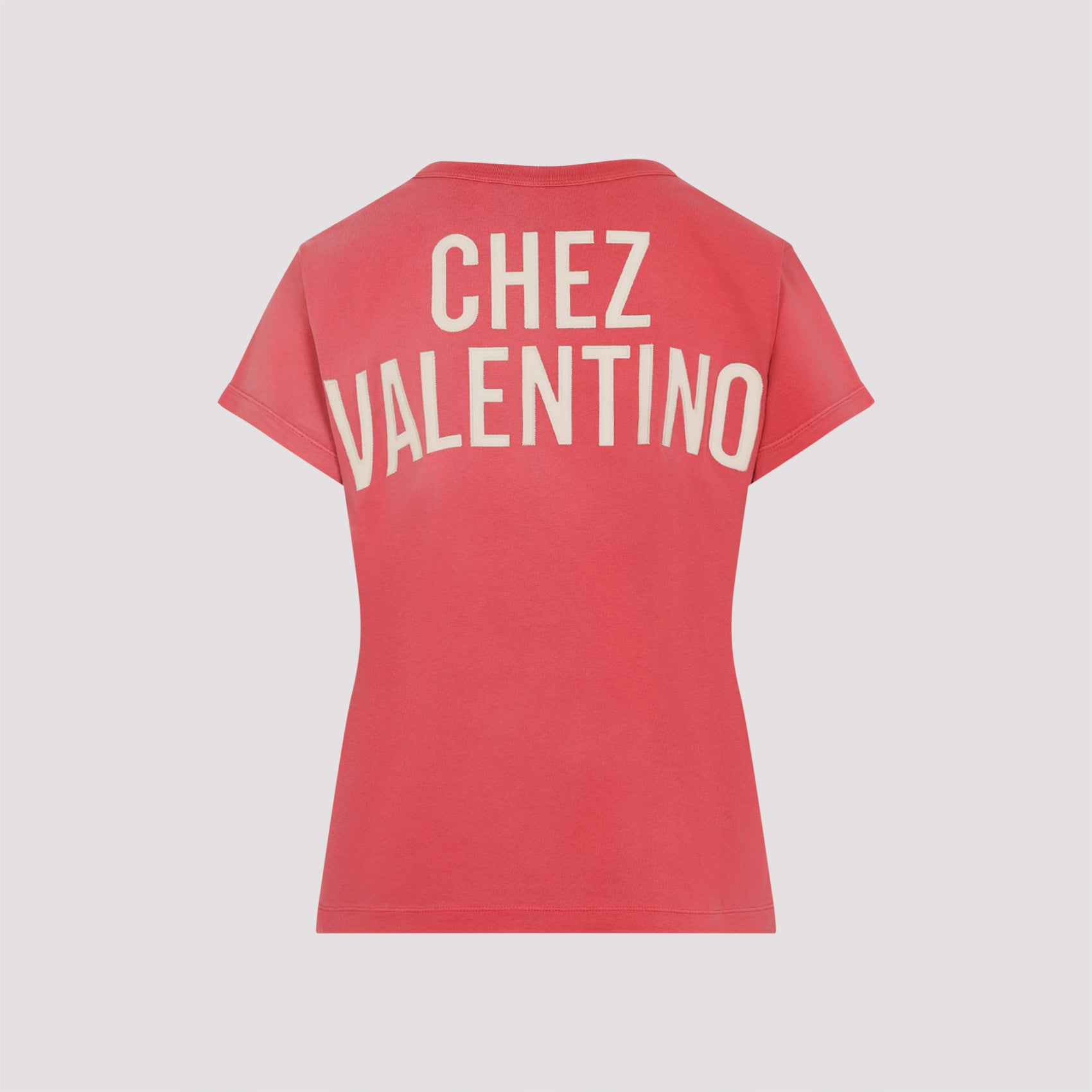 VALENTINO Vintage Effect T-Shirt with Embroidered Detail