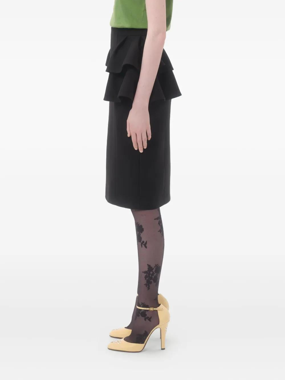 VALENTINO Chic Midi Skirt with Ruffles