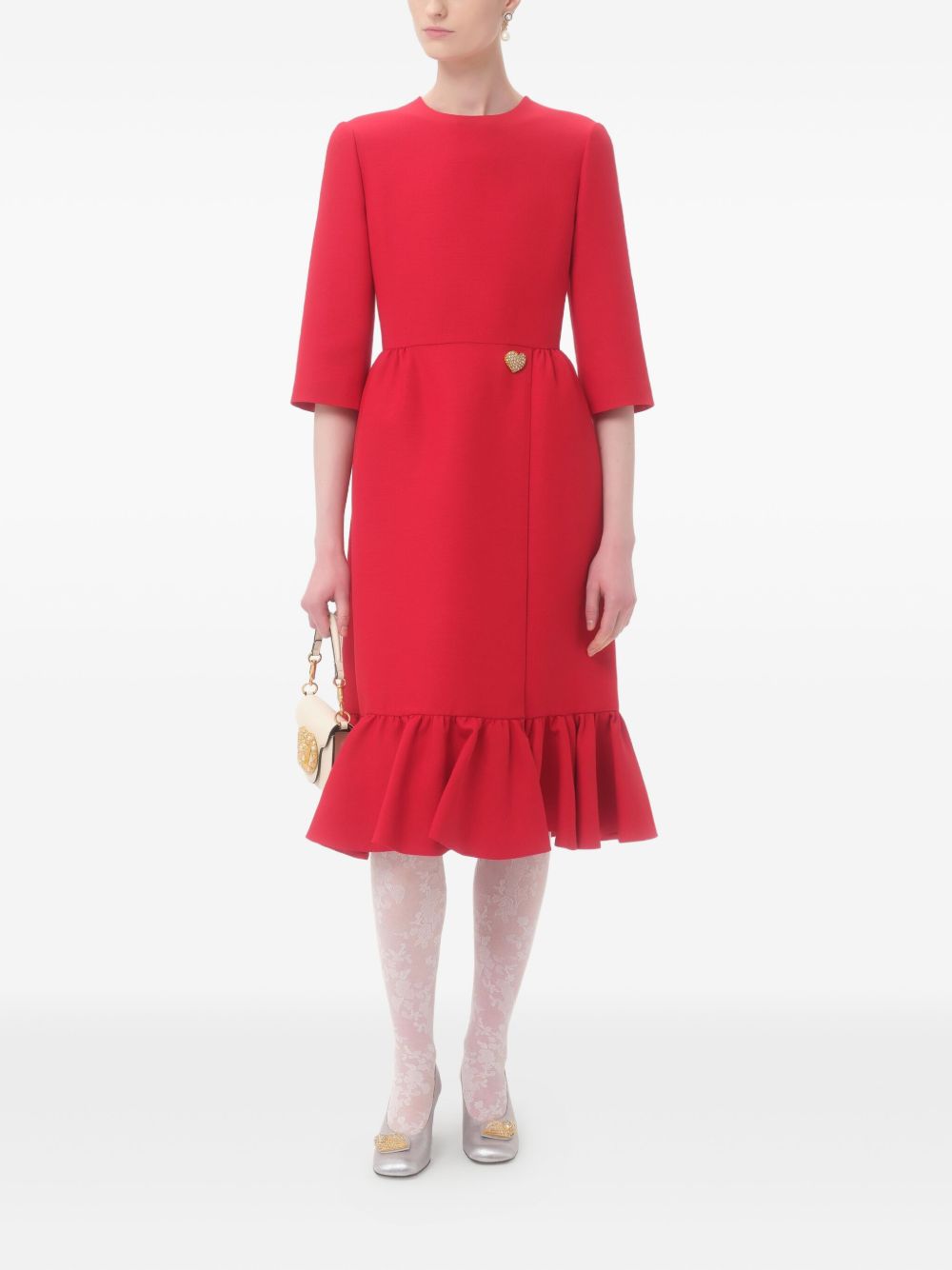 VALENTINO Chic Mini Dress with Heart Detail