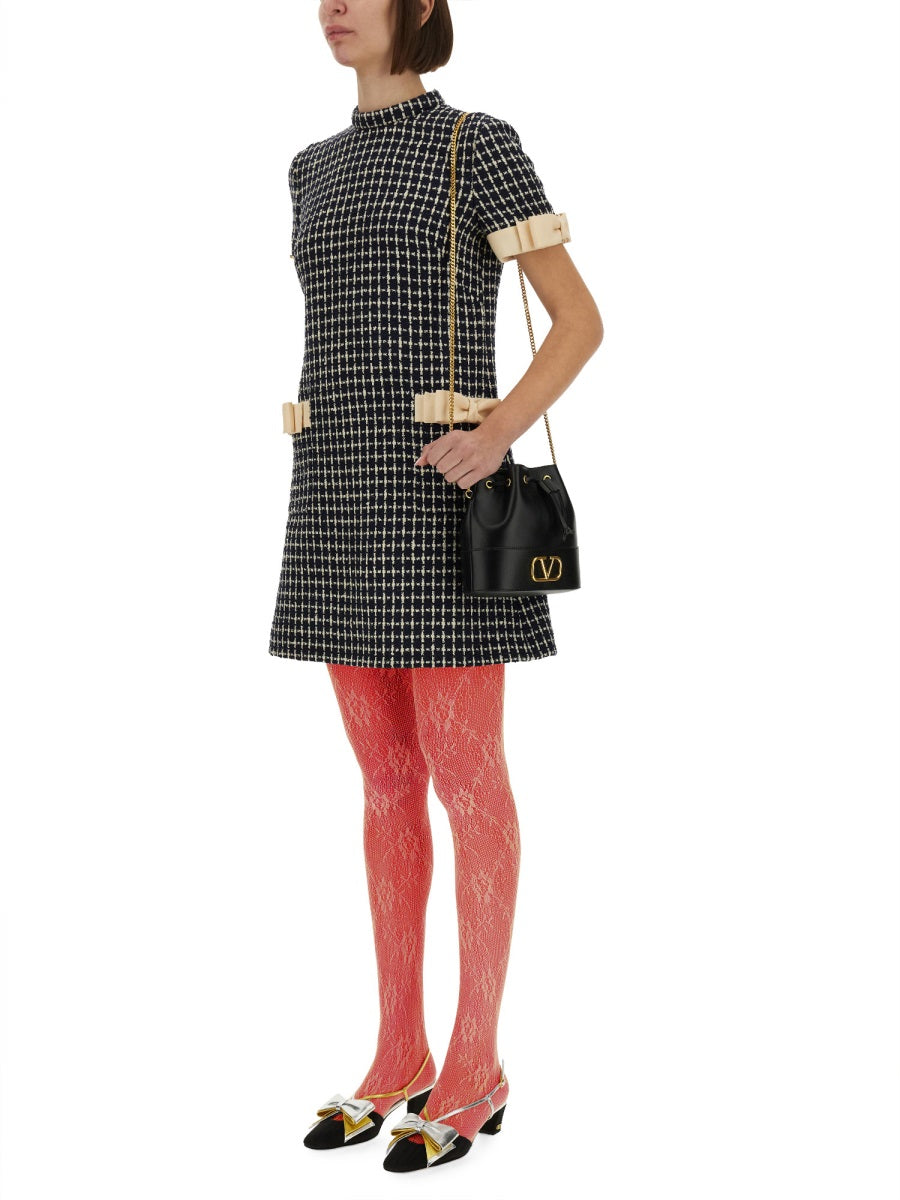 VALENTINO Mini Boucle Loop Short Dress