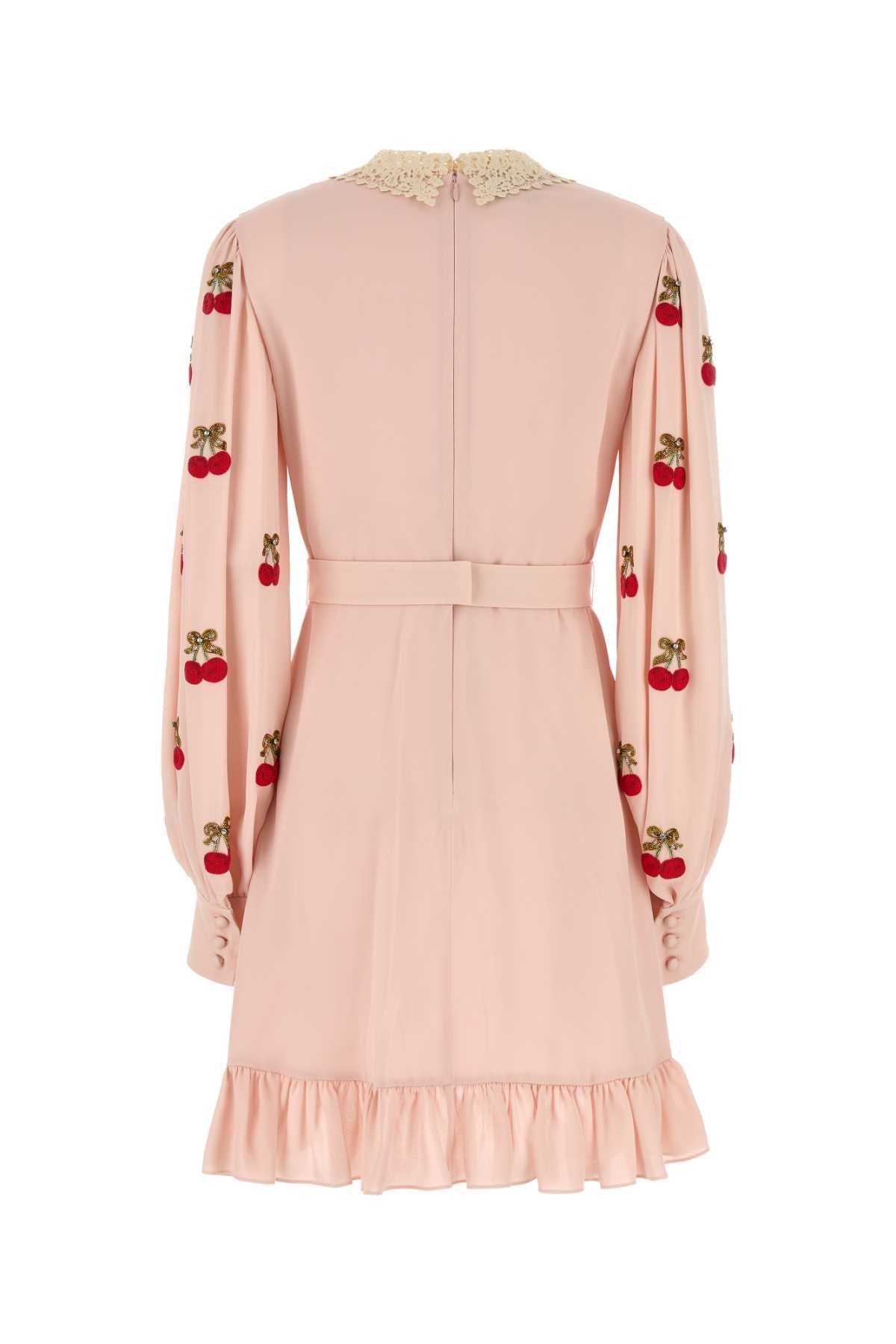 VALENTINO GARAVANI Embroidered Georgette Mini Dress