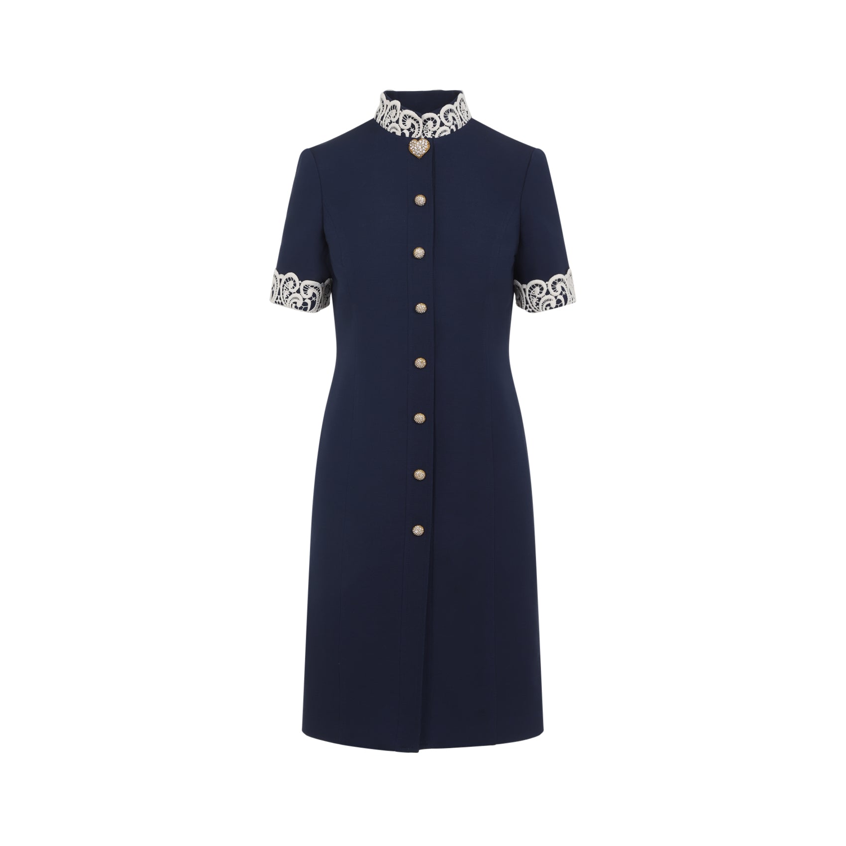 VALENTINO Elegant Midi Dress with Macramé Trim