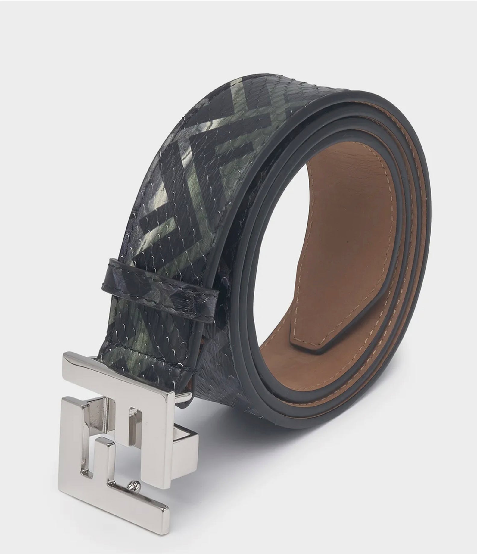 FENDI 100% Leather Belt for Men - FW25 Collection