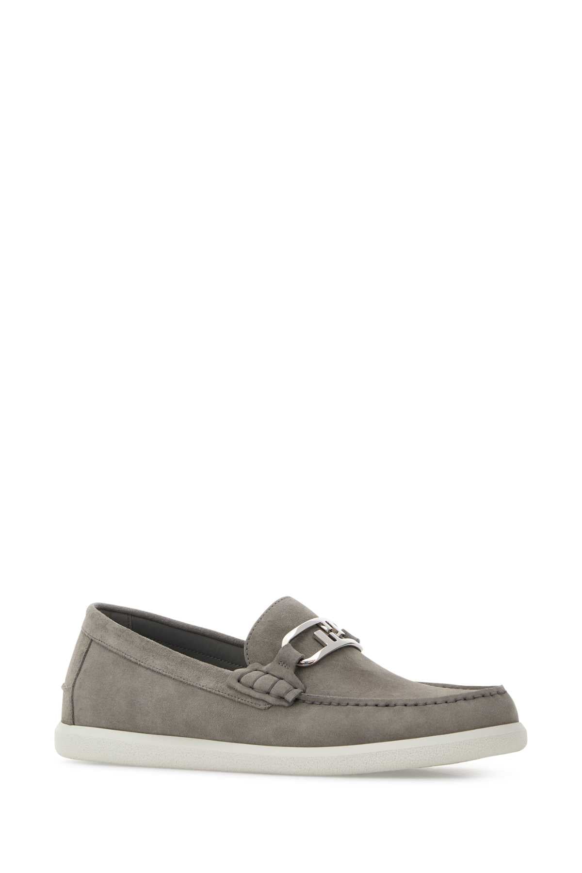 FENDI Suede O Lock Light Loafers