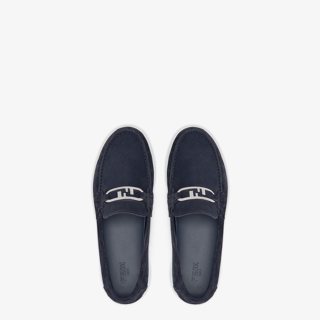 FENDI Suede O Lock Light Loafers for Men