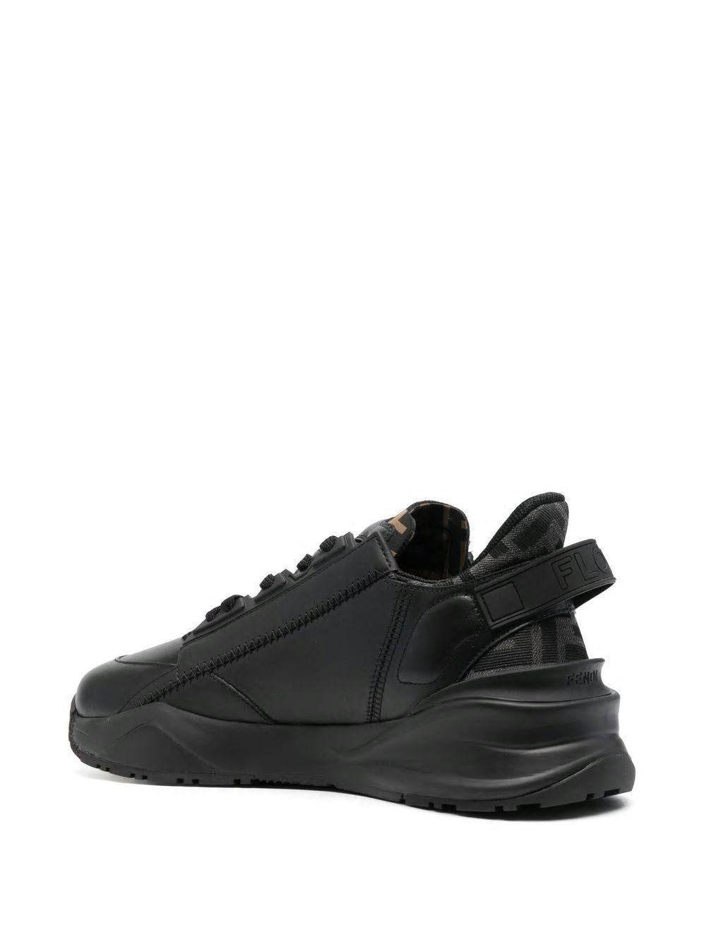 FENDI Multicolor Leather and Fabric FLOW Sneakers for Men