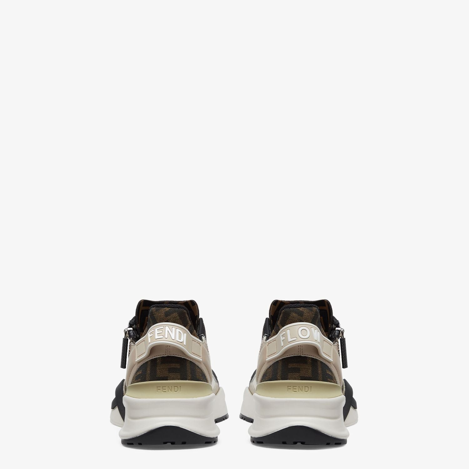FENDI Multicolor Leather and Jacquard Flow Sneaker for Men