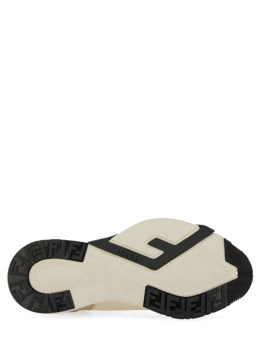 FENDI Stylish 100% Leather Sneakers for Men