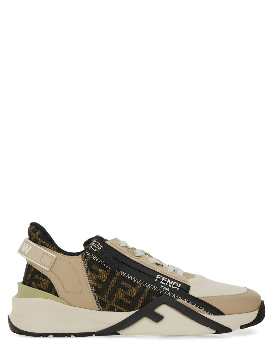 FENDI Stylish 100% Leather Sneakers for Men