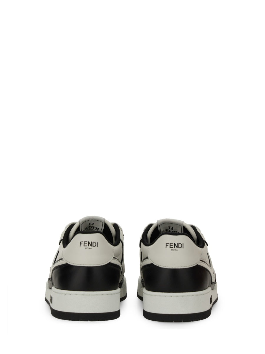 FENDI Leather Logo Match Sneakers for Men