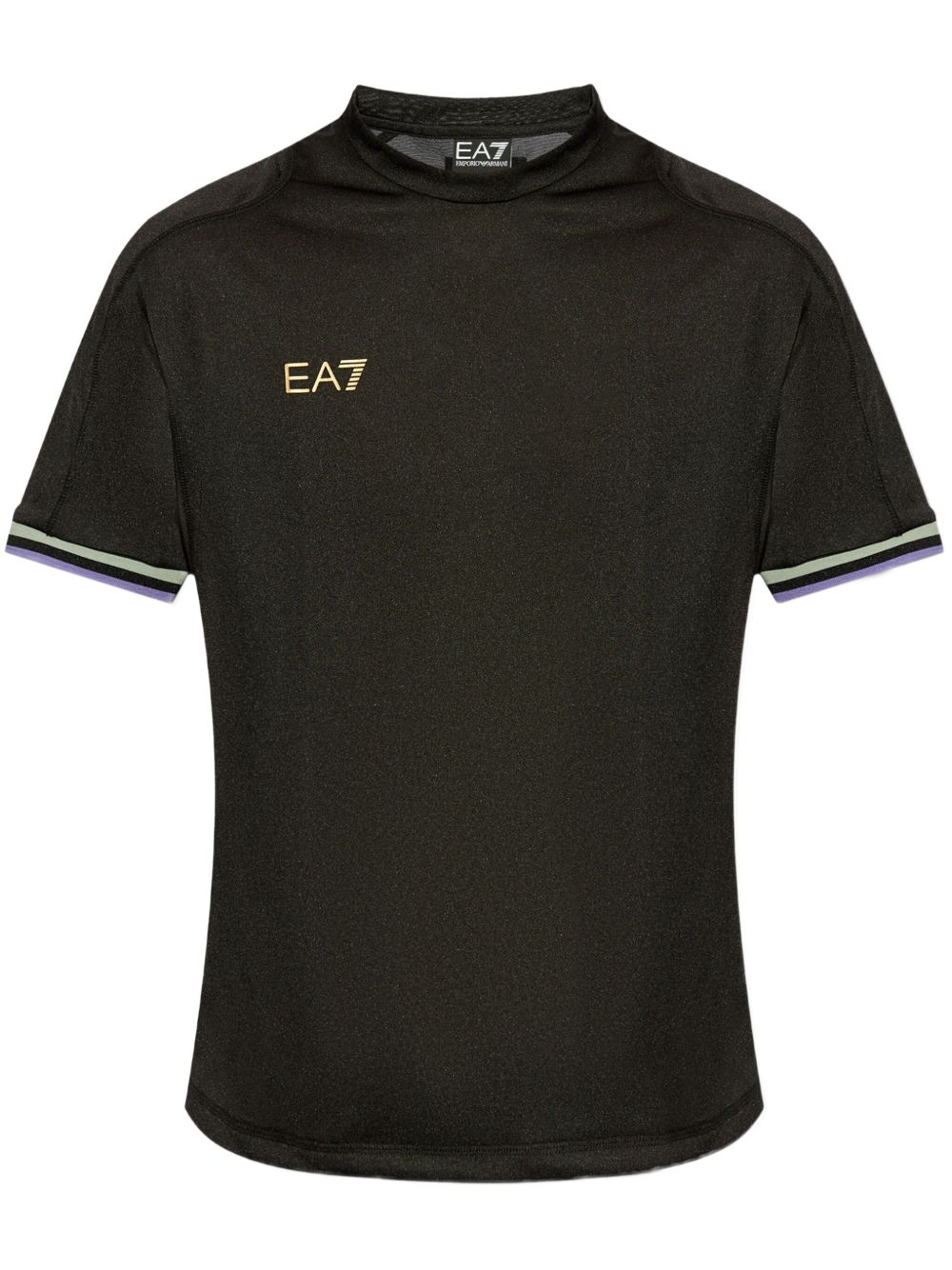 EA7 Logo T-Shirt with Stripe Detailing - Men's Crew Neck, SS25