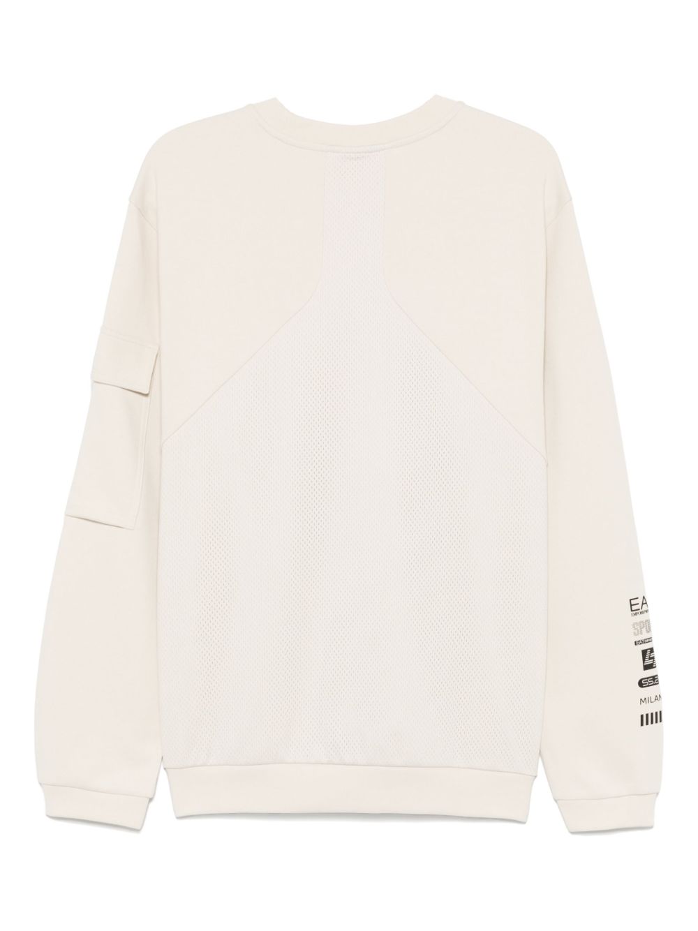 EA7 Logo Cotton Crewneck Sweatshirt
