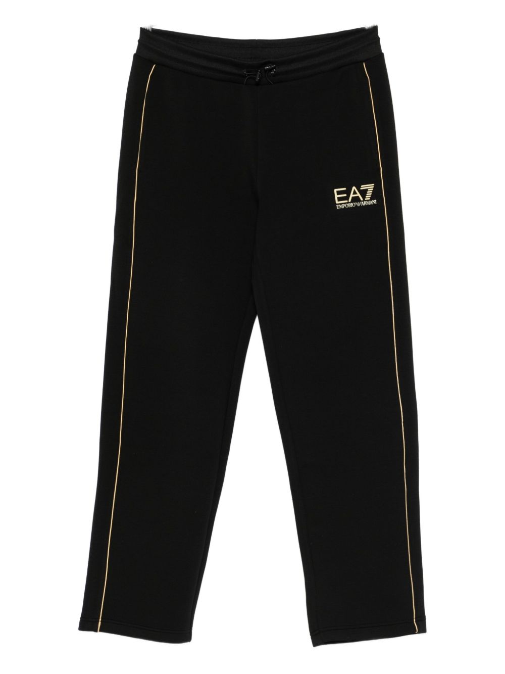 EA7 Logo Elastic Waistband Cuff Pants