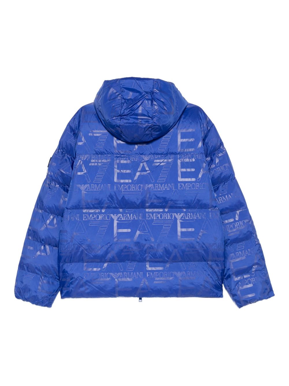 EA7 All-Over Print Hooded Zip Jacket for Men