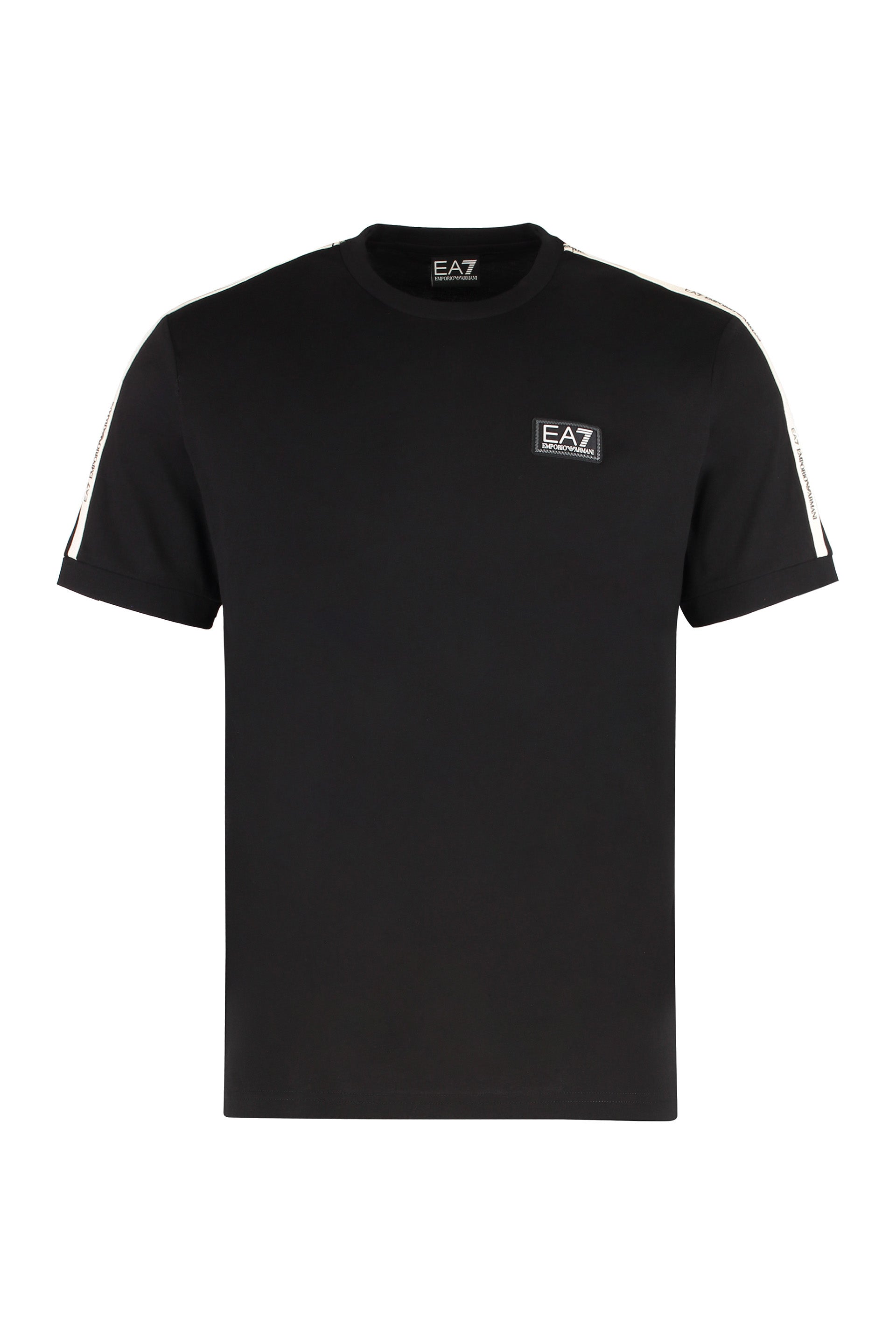 EA7 Crew-Neck T-Shirt with Logo Bands for Men - FW25