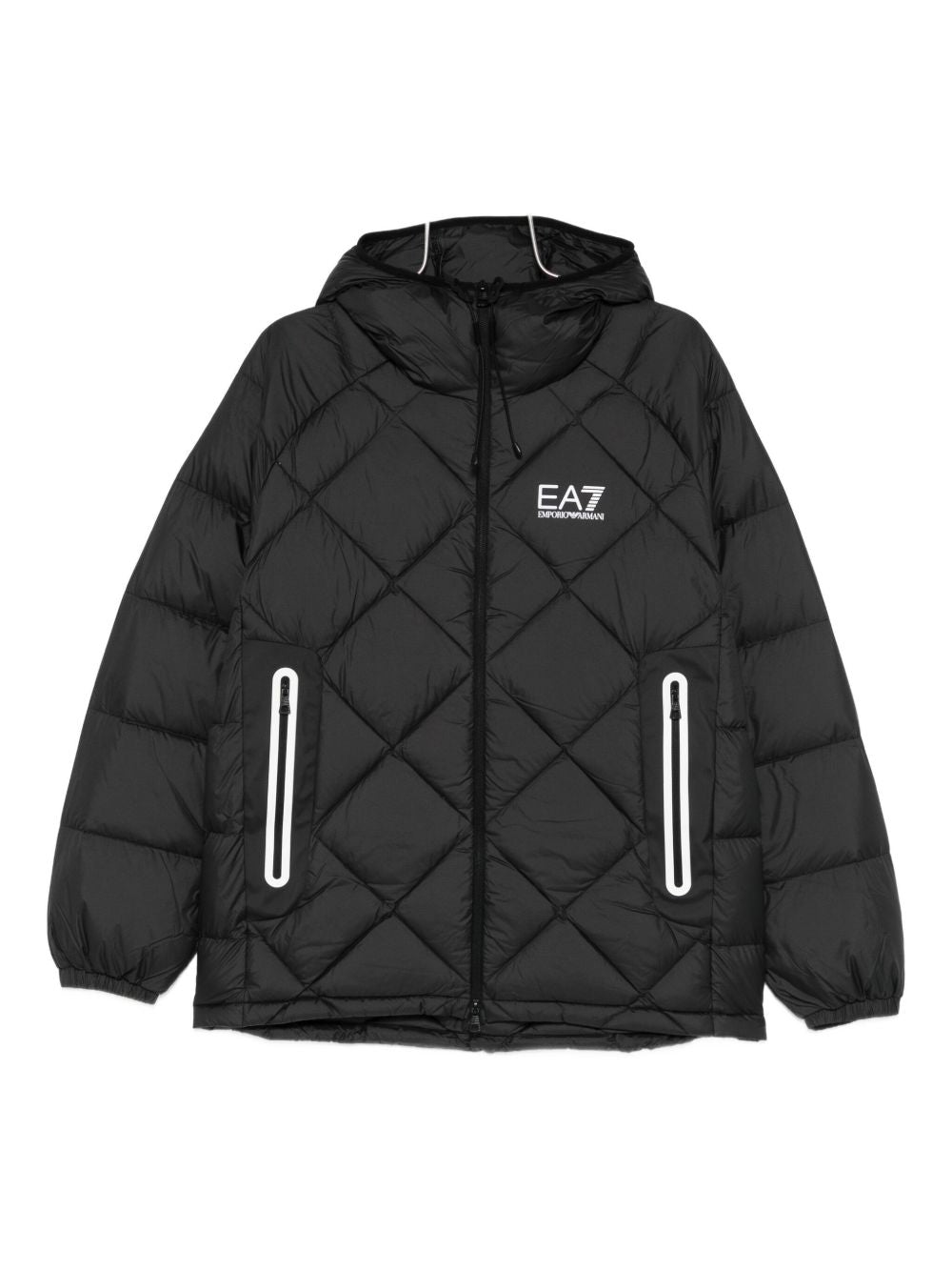 EA7 Quilted Hooded Jacket for Men