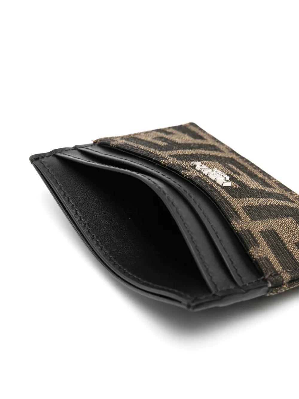 FENDI Jacquard Leather Card Holder - Mini