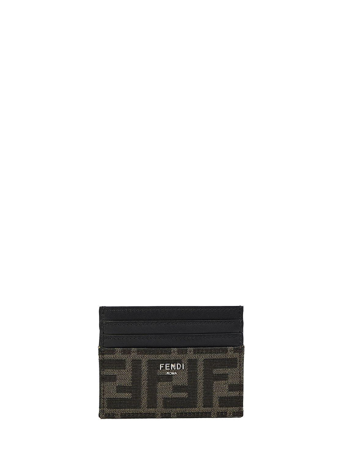 FENDI Jacquard Leather Card Holder - Mini