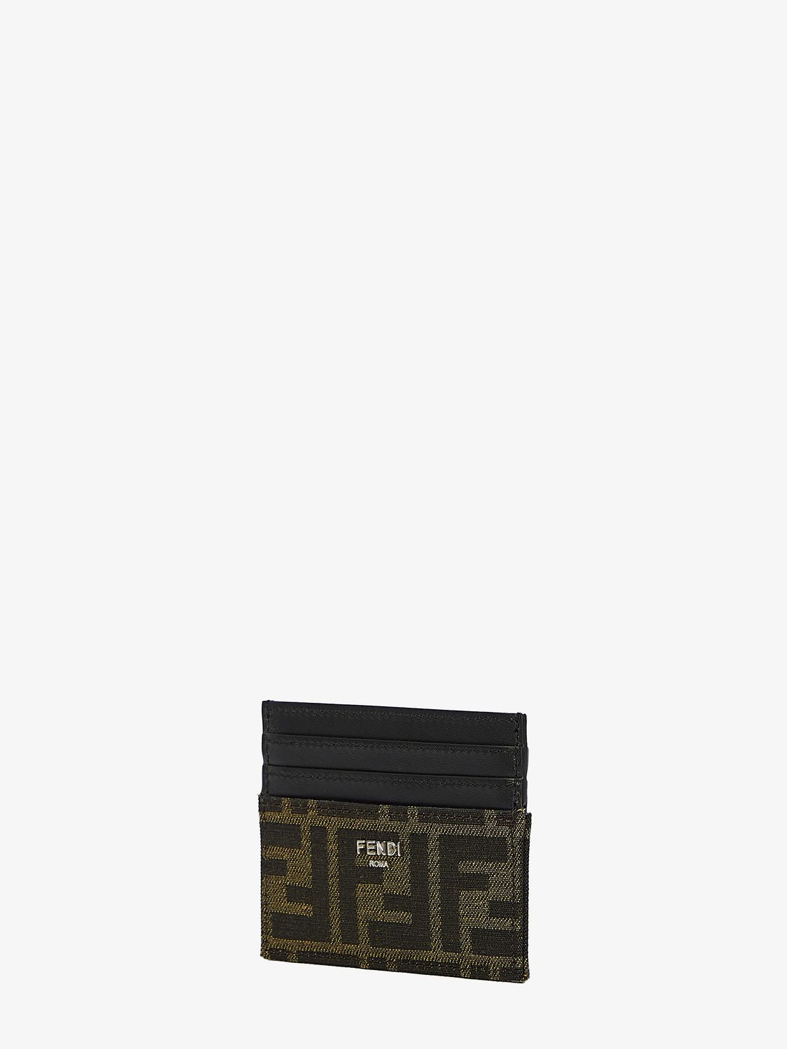 FENDI Jacquard Leather Card Holder - Mini