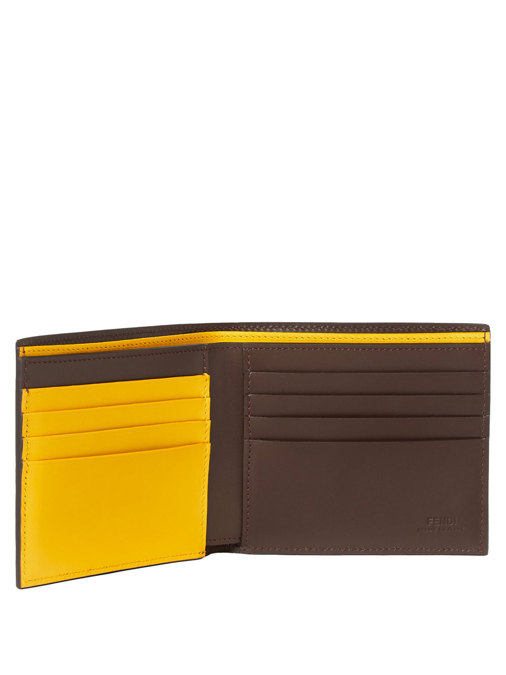 FENDI Leather Bi-Fold Mini Wallet
