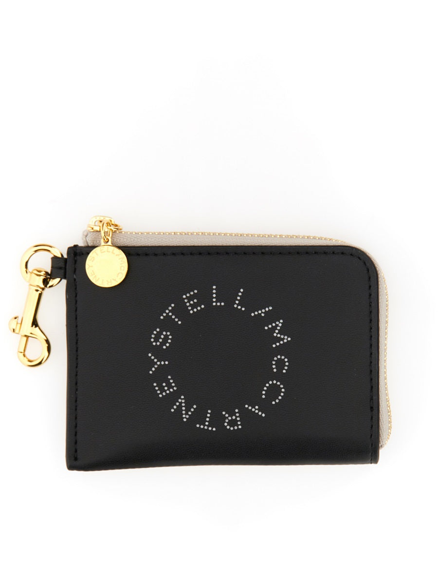 STELLA MCCARTNEY Logo Perforated Mini Wallet