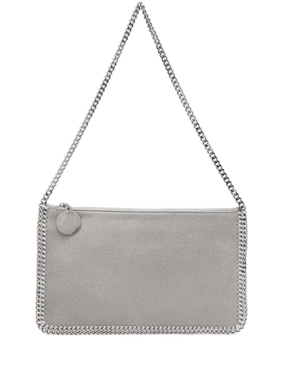 STELLA MCCARTNEY Mini Faux Suede Clutch Bag with Chain-Link Strap