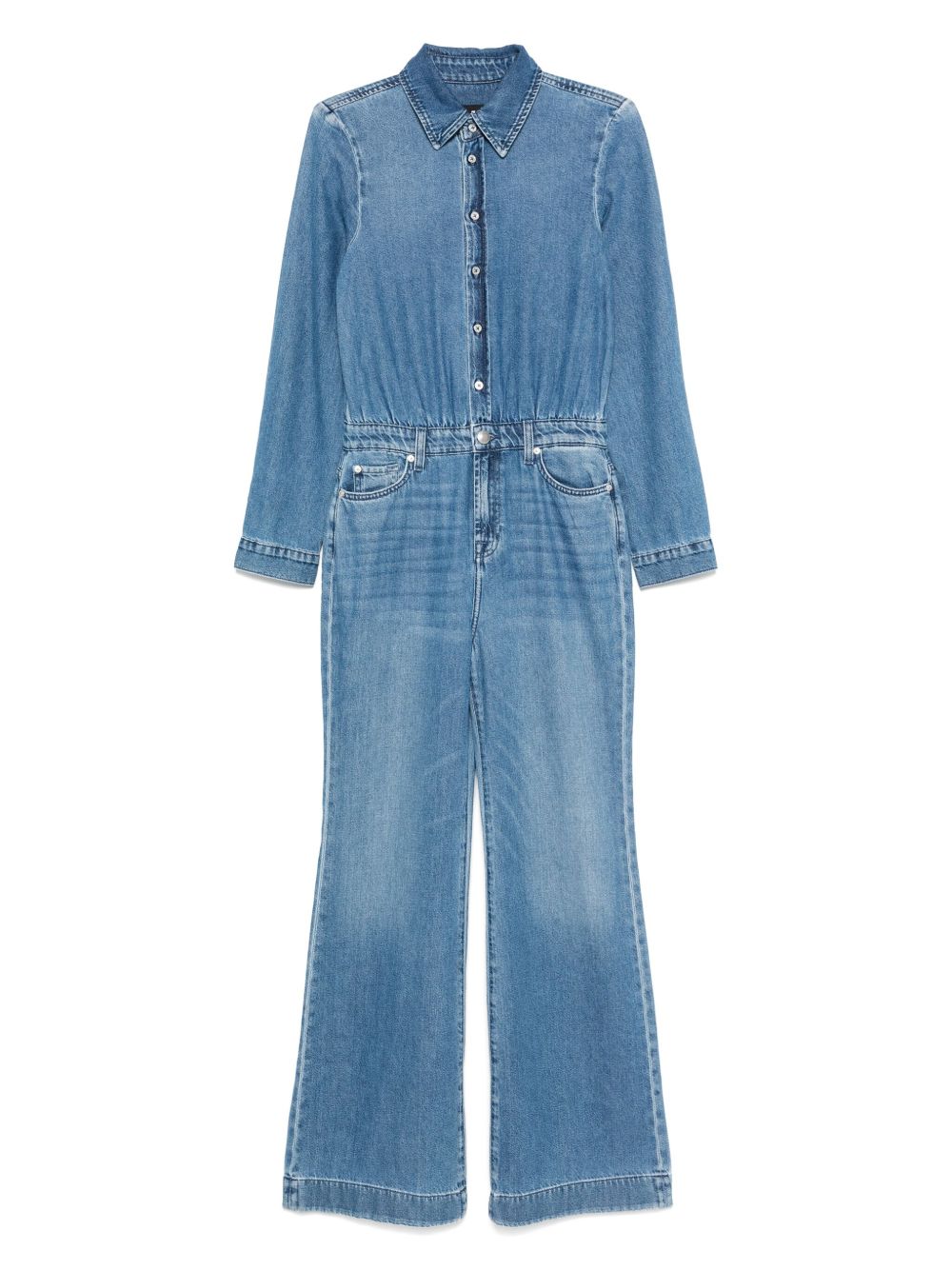 SEVEN Chic High-Low Denim Jumpsuit for Women