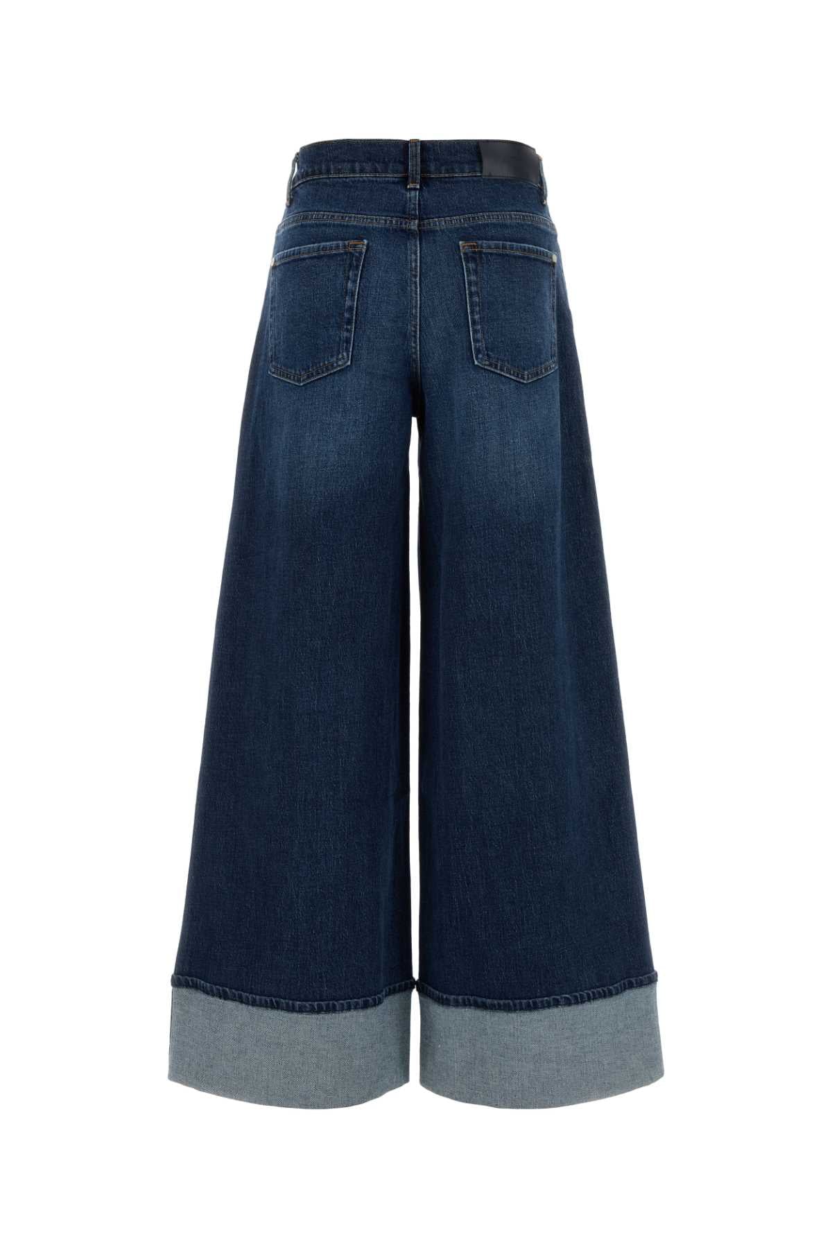 SEVEN Wide-Leg Denim Jeans with Cuffed Hem