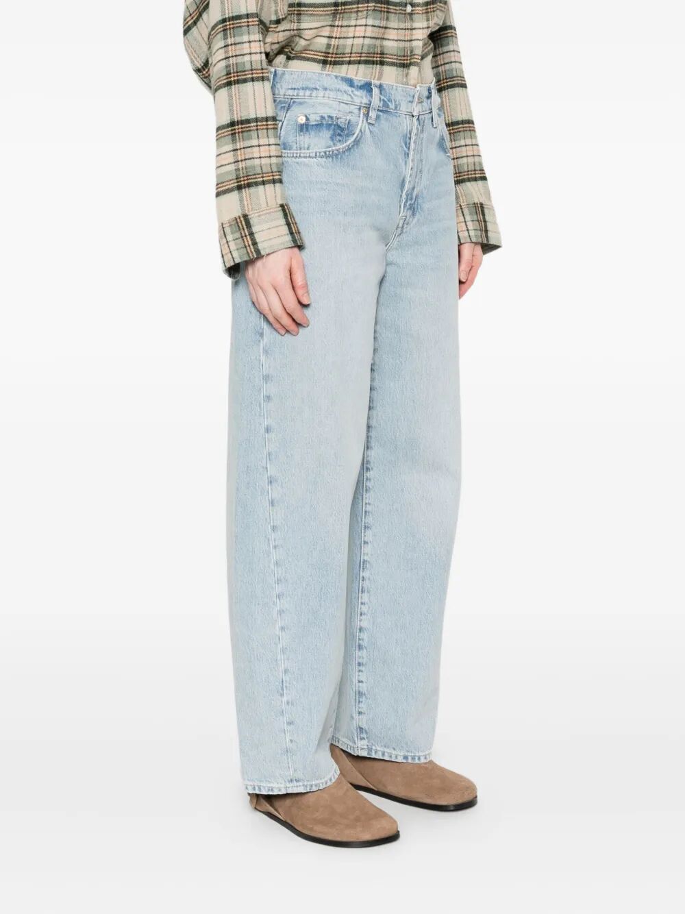 7 FOR ALL MANKIND High-Waisted Twisted Jeans