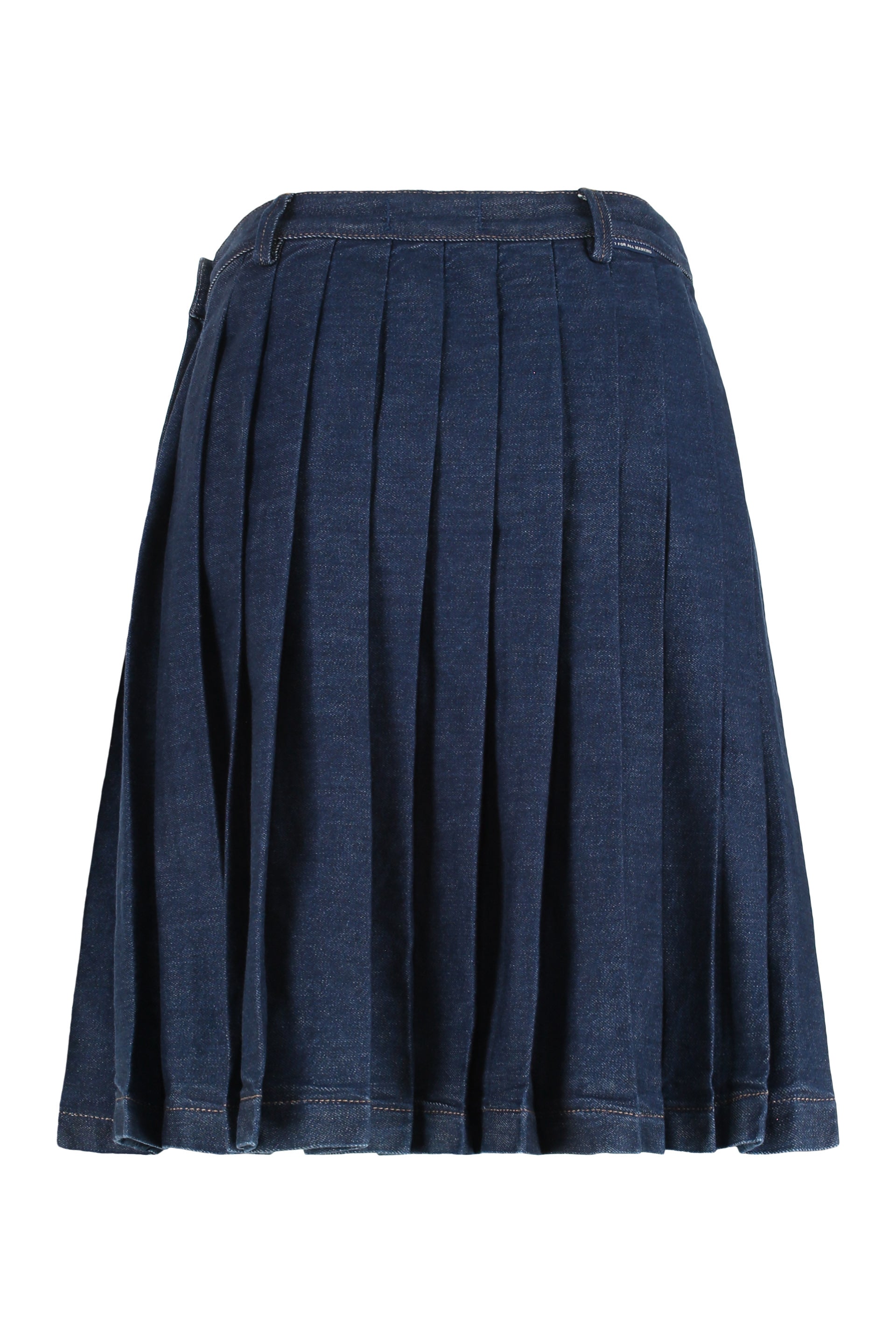 7 FOR ALL MANKIND Pleated Denim Skirt for Women