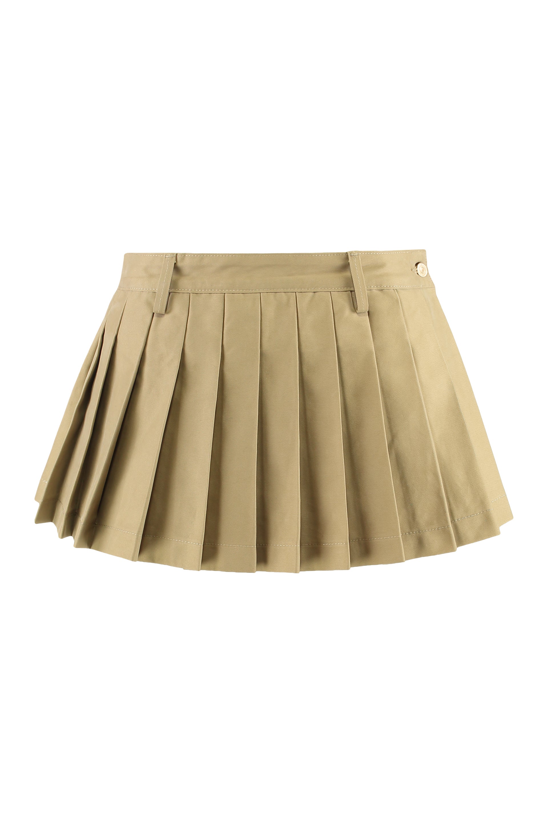 7 FOR ALL MANKIND Pleated Twill Skirt - Comfortable Fit